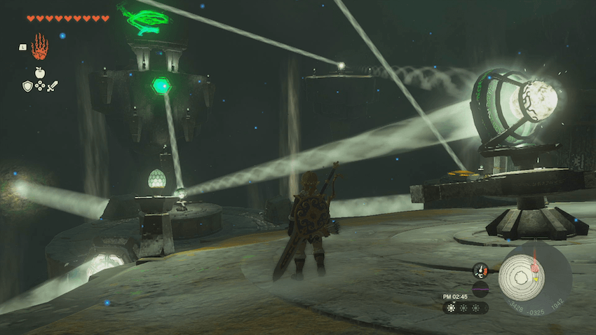 光を反射して的に導く