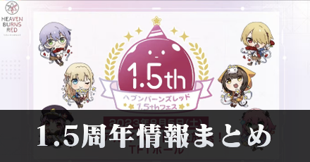 1.5周年の情報まとめ