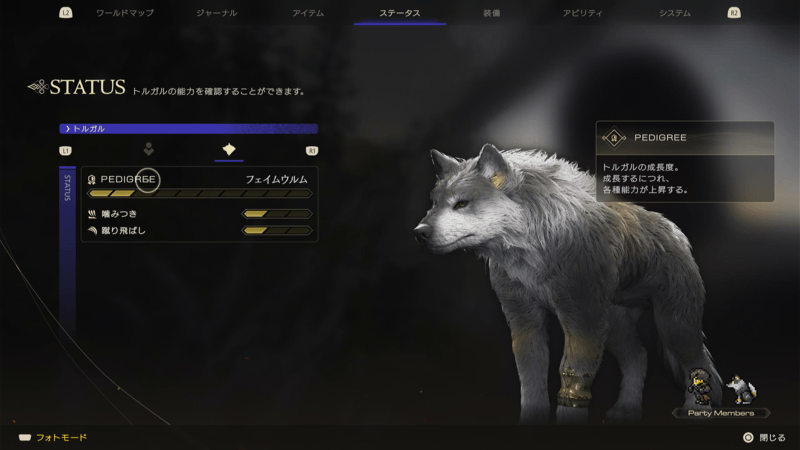 トルガルステータス