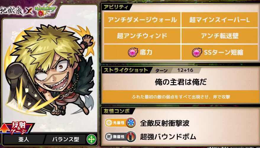 亜左弔兵衛 ステータス