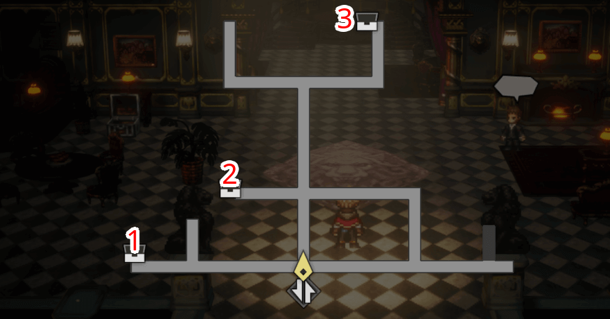 ニューデルスタ -遊戯場- 宝箱 位置