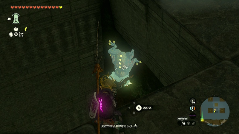 キタッカレ海岸の洞窟のマヨイ