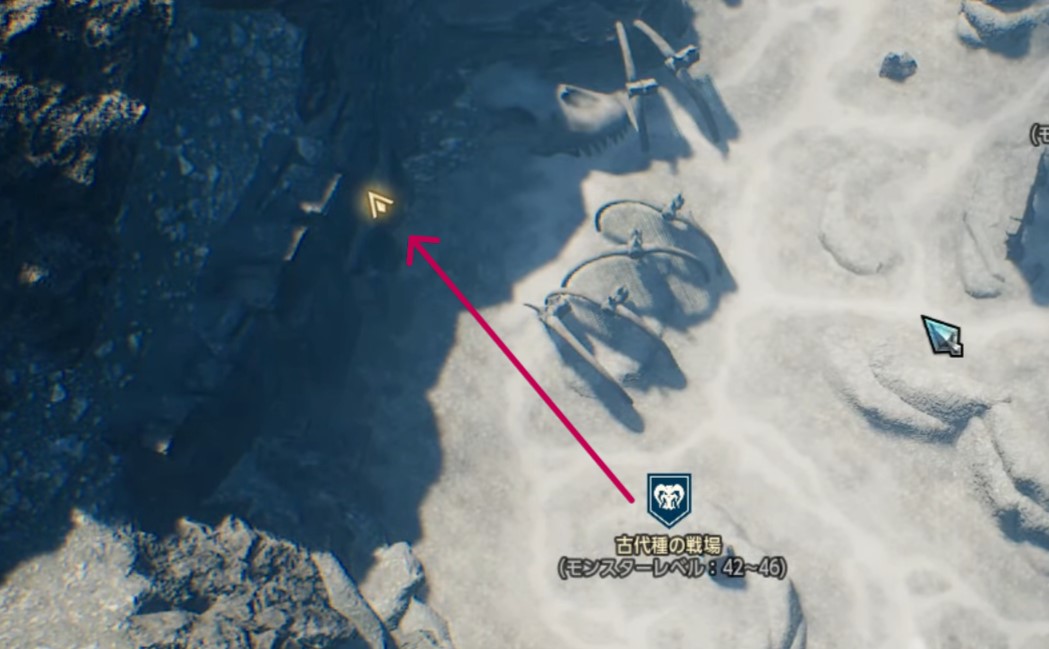 宝箱⑧古代種の戦場のマップ