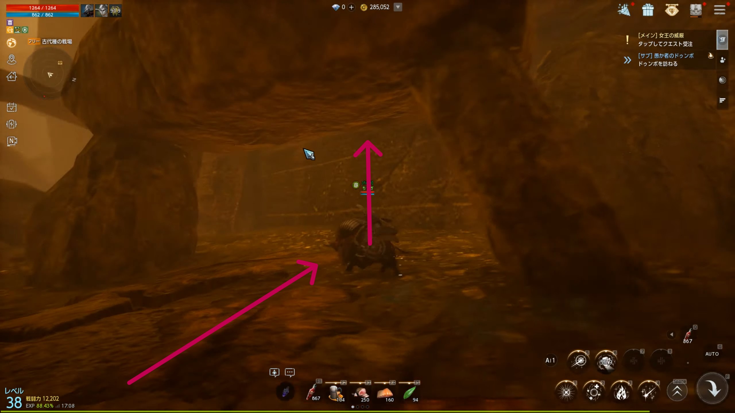 宝箱⑧古代種の戦場の登る場所