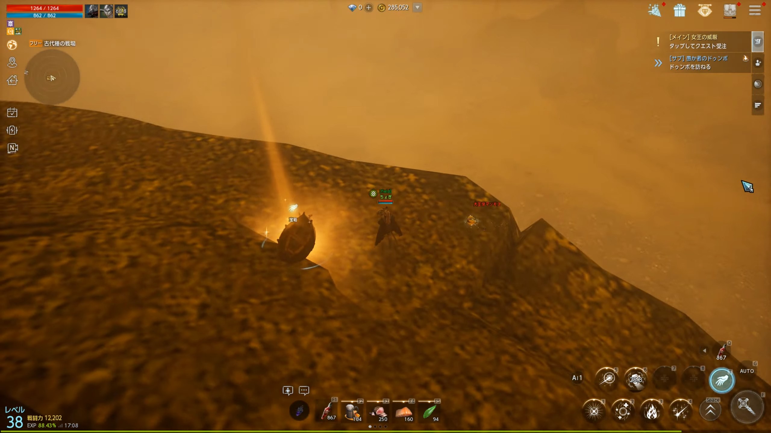 宝箱⑧古代種の戦場の場所