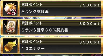 ランク戦感謝祭8500pt報酬