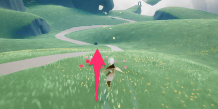 ①から直進して丸岩があるエリアへ