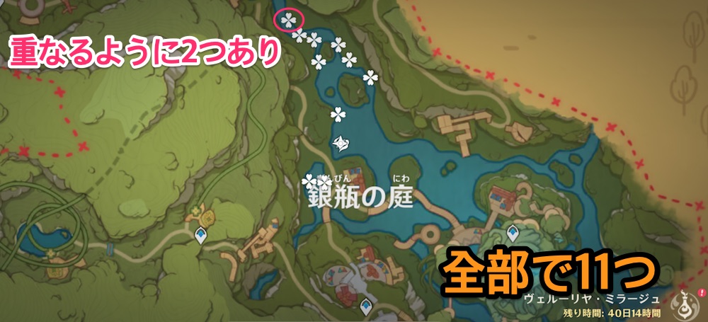 期間限定マップヴェルーリヤミラージュ内のサウマラタ蓮