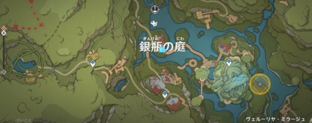 マップで指定された場所に向かう