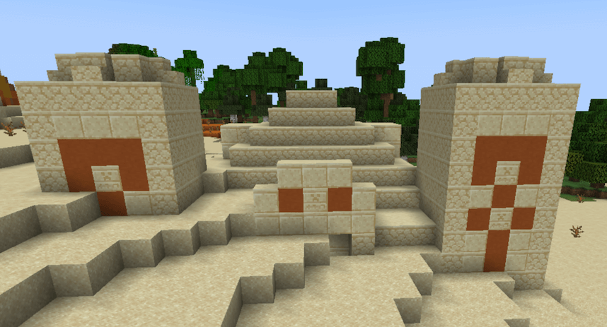 砂漠に生成されるピラミッド