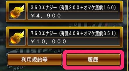 購入画面の下部から確認可能