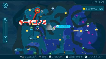 マップでのキーチゴノミの位置