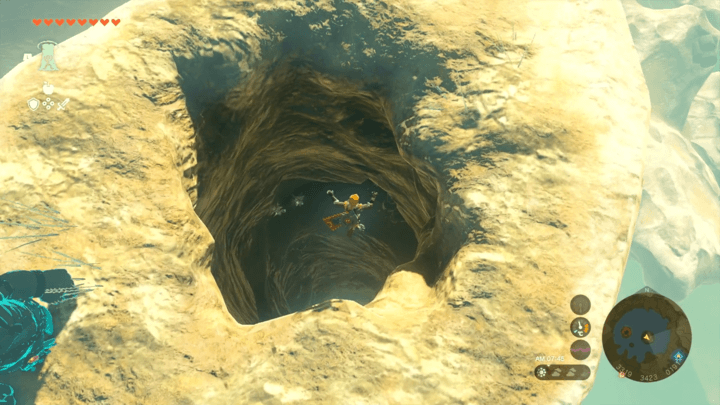 ドクロ池の洞窟入り口