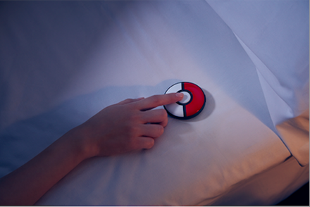 メインボタンを押すだけで睡眠の計測ができる