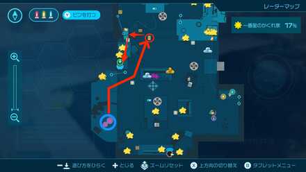 ぶんどりレストランの地上マップ画像