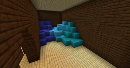 青い羊毛の部屋