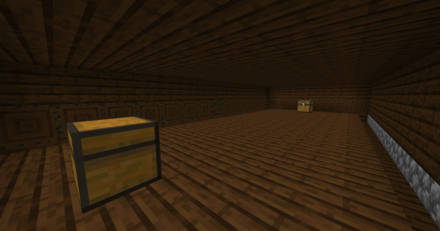 マツの木材の模様入りの部屋　屋根裏