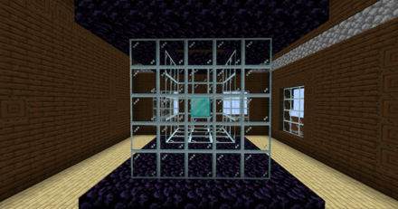 黒曜石と溶岩の部屋　ダイヤモンドブロック