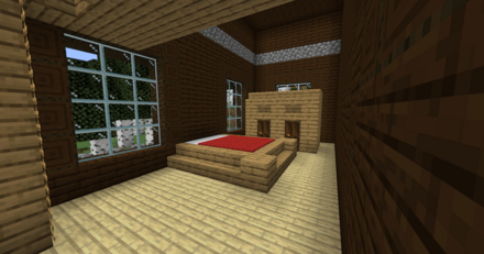 ロフト付きのベッドルーム