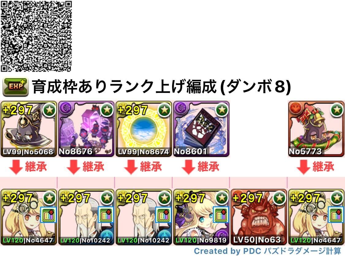 育成枠1ランク上げ編成