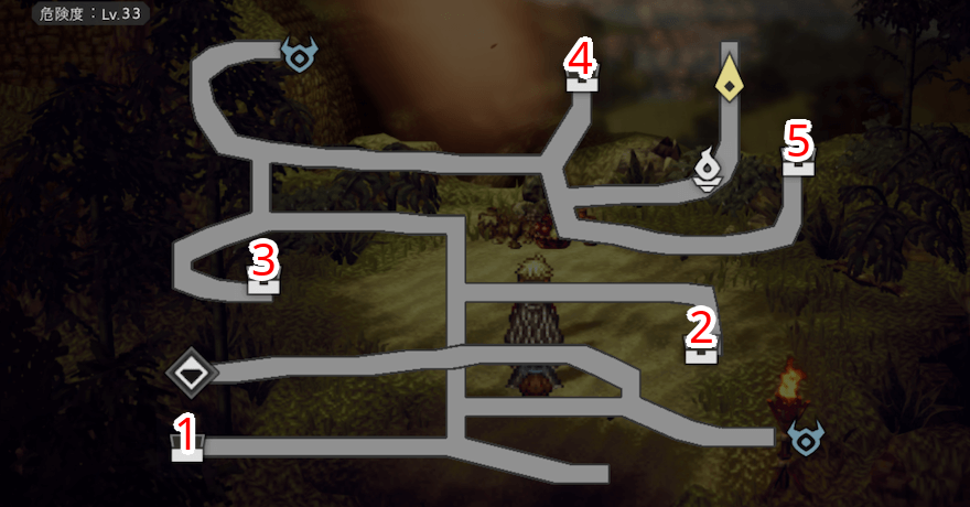 浜辺の森 宝箱 位置