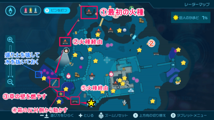 巨人のかまどの洞窟場所マップ