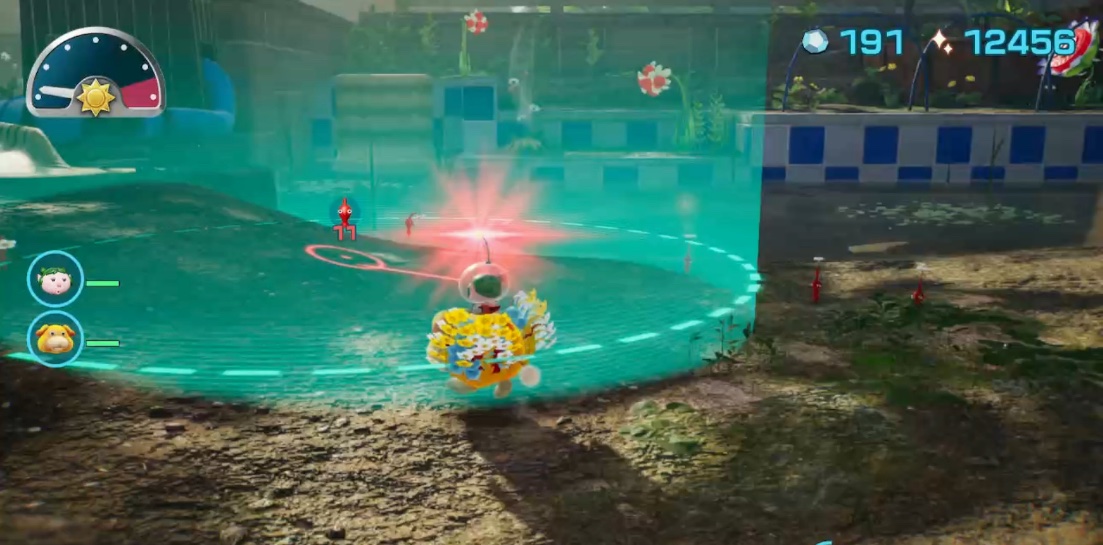 ピクミンに近づき笛をふく