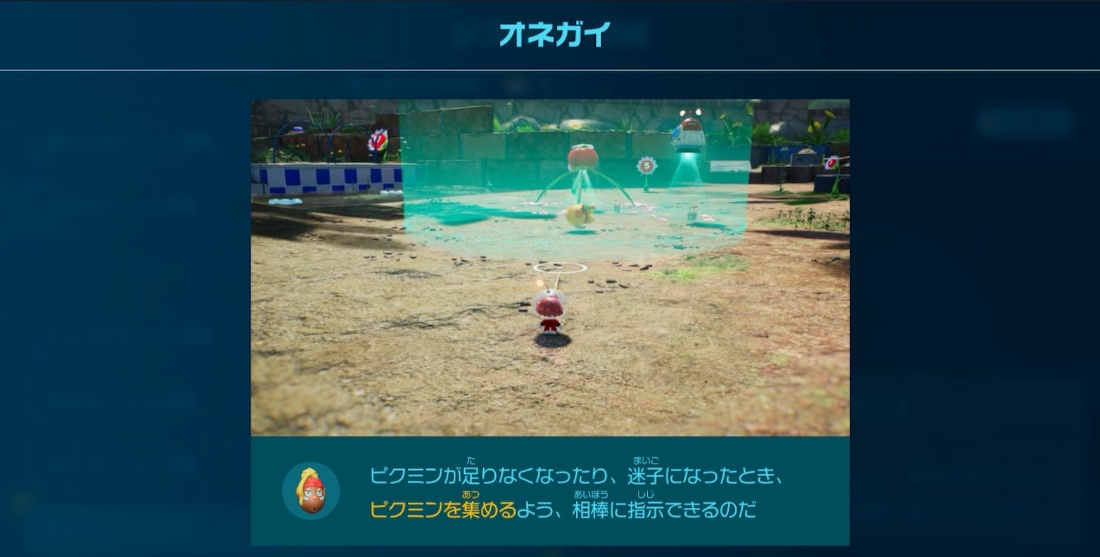 オッチンにピクミンを回収してきてもらう