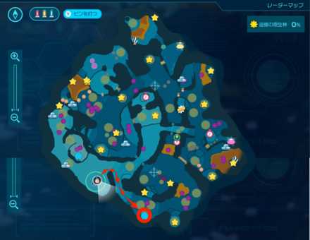 蟲だまりの地上マップ画像