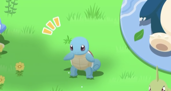 おやつタイムであげたいポケモンをタップ