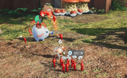 敵を倒している画像