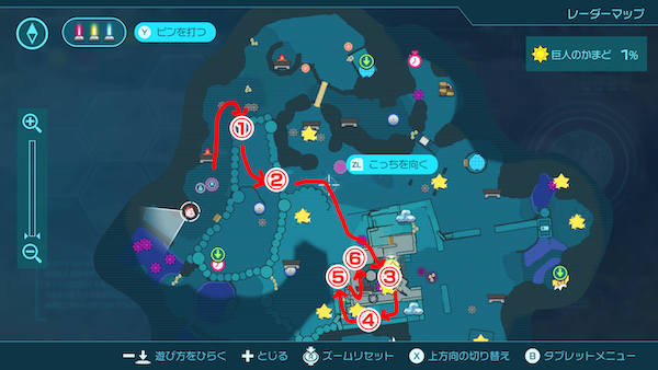 テキパキ水族館のマップ