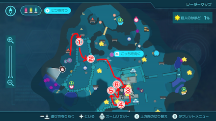 テキパキ水族館のマップ画像