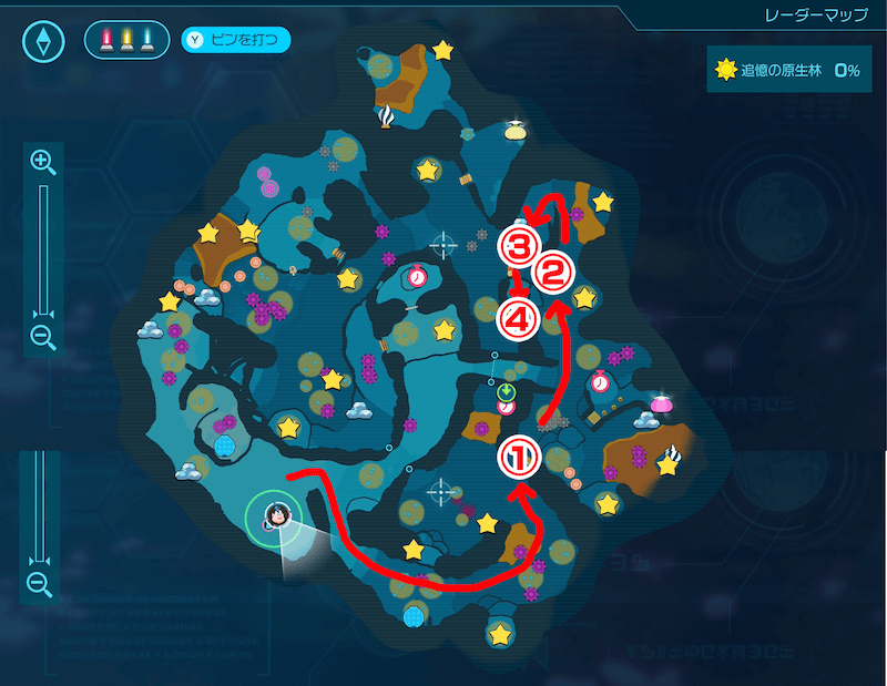 最果ての闘技場のマップ