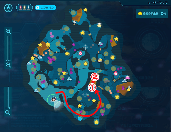 ひらけゴマ道場のマップ