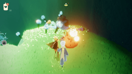 ぽんぽんする若者