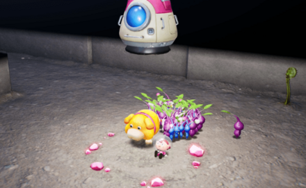 紫ピクミンを連れていれば簡単に倒せる