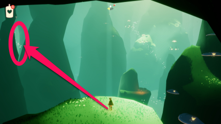 左上の鳥の群れの発生源