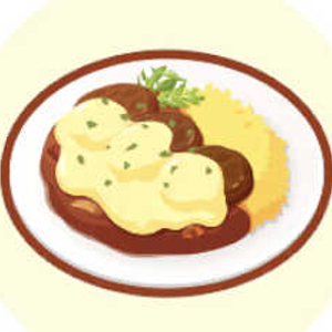 満腹チーズバーグカレー画像