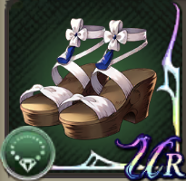 白い波のサンダル