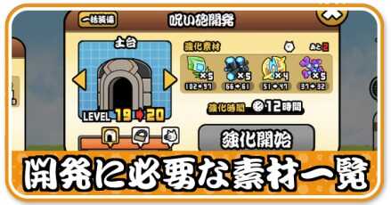 開発に必要な素材一覧小バナー