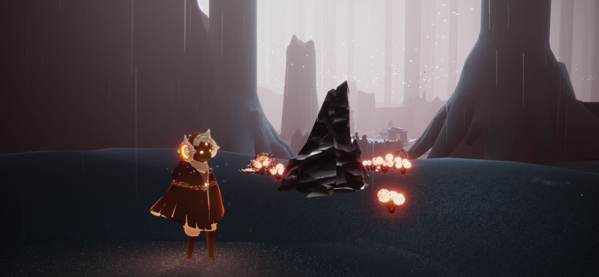 小屋の右下の辺りに闇の破片を発見