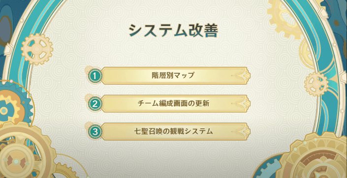 システム改善情報