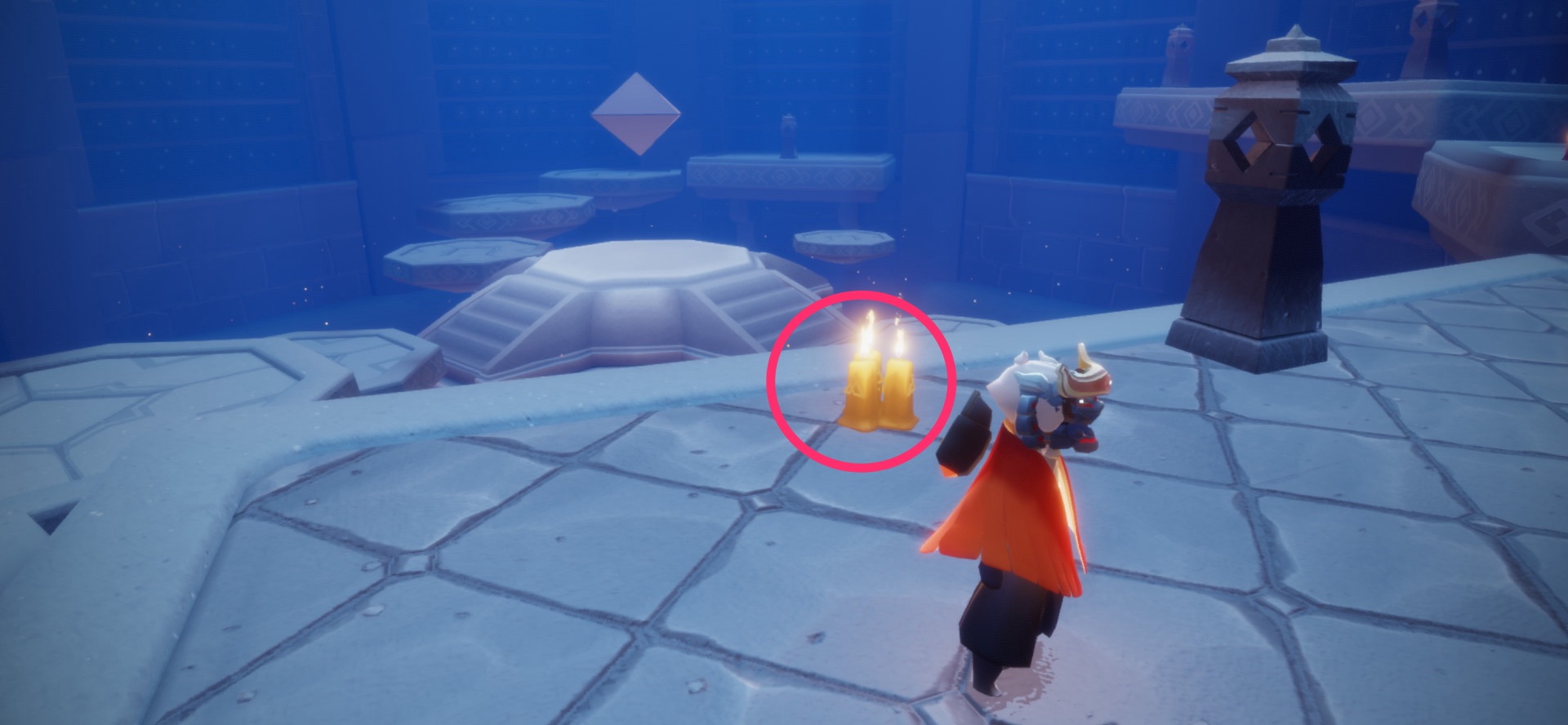 2階の壁際の辺り