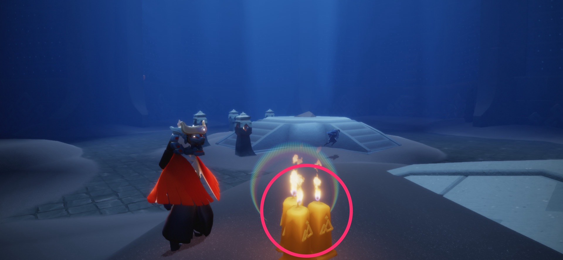 エレベーターの右手に少し進んだ辺り