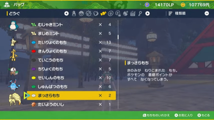 新アイテムのもちが登場