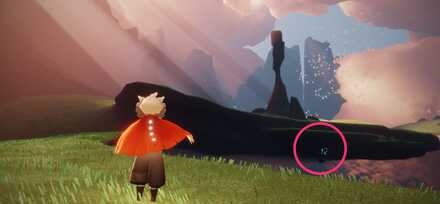 一本岩の近くの水晶