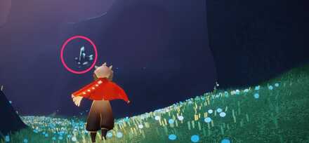 夜鳥の語り部のいるエリアの道中の水晶