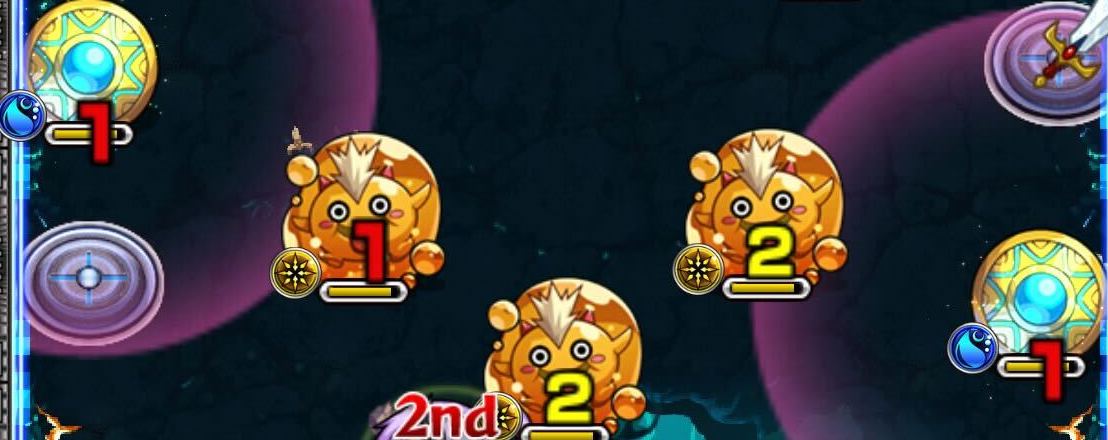 複数の敵に触れて攻撃する