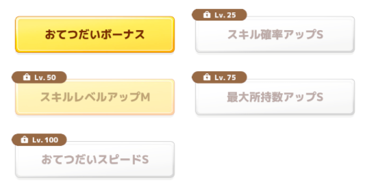 サブスキルは変わらない